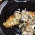 Sac’HiNa's cooksnap of when they made たら♪きのこクリームソースがけ♪.