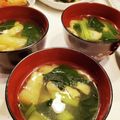 ゆいmaru3's cooksnap of when they made 小松菜と椎茸、油揚げのお味噌汁.