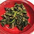 tikariri's cooksnap of when they made 子供もパクパク甘いほうれん草のゴマ和え.