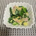 おてやわらかに's cooksnap of when they made ベーコンとほうれん草と卵の炒め物.