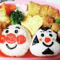 ちゃこえり's cooksnap of when they made キャラ弁 アンパンマンとおむすびマン.