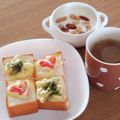ﾋﾟﾛﾐ♡'s cooksnap of when they made ♡カニカマのハートトースト♡.