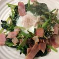 ベティ３'s cooksnap of when they made 朝食に★ほうれん草とベーコンの巣ごもり卵.