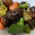 garden34's cooksnap of when they made うまッ！酢豚風☆肉団子の甘酢あんかけ♪.