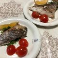 明日の風☆'s cooksnap of when they made 秘密の技で皮パリパリ！真鯛の塩焼き.