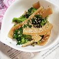 STimeBlues's cooksnap of when they made ブロッコリーとメンマのゴマ油炒め.