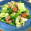 ぽろっとＱちゃん's cooksnap of when they made キャベツとチンゲン菜の魚肉ソーセージ炒め.