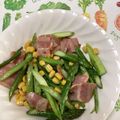 おはなすき's cooksnap of when they made アスパラとベーコンとコーンのバター炒め☆.