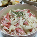 OyukarinO's cooksnap of when they made お弁当に♪カニカマのわさびマヨ和え☆.
