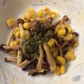 ベティ３'s cooksnap of when they made しめじコーンバター醤油 青のり風味.