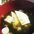 幸せまちこ's cooksnap of when they made タケノコとアオサのすまし汁.