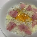 sayaendo＊'s cooksnap of when they made レンジで簡単！カルボナーラライス.