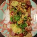 inLondon's cooksnap of when they made ロマネスコ×魚ニソのカレー風味トースト.