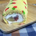 はぴっ's cooksnap of when they made ＊いちご模様のロールケーキ＊.