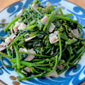 ふぅさん。's cooksnap of when they made *かき菜と豚肉の炒め煮*.