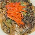 yomogisoba's cooksnap of when they made 米粉で作る♪もずくのお焼き.