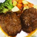 赤名's cooksnap of when they made 圧力鍋で煮込みハンバーグ.