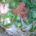 しおとも's cooksnap of when they made おくら梅そうめん.