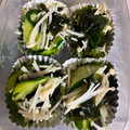 5ume's cooksnap of when they made きゅうり.わかめ.えのきの酢の物.
