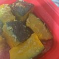 ﾓﾓ娘's cooksnap of when they made 砂糖なしレンジで簡単かぼちゃの醤油麹煮.