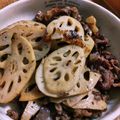 そうちゃん８'s cooksnap of when they made 簡単作り置き♡レンコンと牛肉のポン酢炒め.