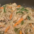 tcherry's cooksnap of when they made 豚バラともやしのピリ辛炒め.