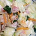 パピヨンさん's cooksnap of when they made キャベツとチンゲン菜の魚肉ソーセージ炒め.