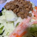 クックIFIIQ3☆'s cooksnap of when they made ｡ஐஃるーぱん？❤️納豆サラダ｡ஐஃ.