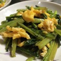 chocoraママ's cooksnap of when they made かぶの葉と卵の炒めもの.