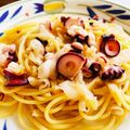 kinniko's cooksnap of when they made 簡単　タコとセロリのパスタ.