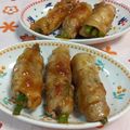 赤い電話's cooksnap of when they made ニンニクの芽の豚肉巻き.