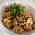 miumini's cooksnap of when they made シソが決め手！れんこんと豚肉の旨味噌炒め.