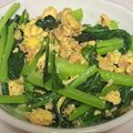 kaori238's cooksnap of when they made ＊子どももペロリ＊小松菜とツナの卵炒め♪.