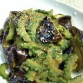 シロノワール's cooksnap of when they made ゴーヤと茄子のゴマ味噌炒め.