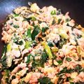 w_mシュウマイ's cooksnap of when they made 簡単！ニラとひき肉の卵炒め♪.