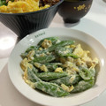 ☆はなちゃん☆☆'s cooksnap of when they made スナップエンドウと入り卵のゴママヨ和え♪.