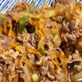 クックYP6JYI☆'s cooksnap of when they made 薄切り牛肉と野菜のご飯がススム炒め物☆.