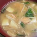 ブランシュkuu's cooksnap of when they made 簡単！銀鮭のあら汁（お味噌汁）.