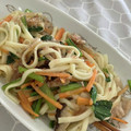 ざわちーにょ's cooksnap of when they made 豚と小松菜の焼きうどん.