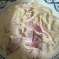 えり葉月's cooksnap of when they made 絶品カルボナーラうどん！！.