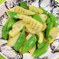 きゃんでぃ×2's cooksnap of when they made 簡単！たけのことスナップエンドウの炒め物.