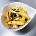 K0A9O0R8U♪'s cooksnap of when they made じゃが芋とちくわの塩昆布ぺぺロンチーノ.