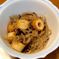 揚げ物love's cooksnap of when they made ちくわと糸こんにゃくの梅塩昆布おかか炒め.