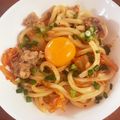 なーなちゃん's cooksnap of when they made 電子レンジde豚キムチうどん.