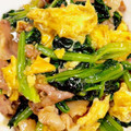 しゅがーぐらいだー's cooksnap of when they made 豚肉とほうれん草の甘辛卵炒め.