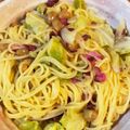 すもも5050's cooksnap of when they made 茅乃舎野菜だし★即席パスタ　納豆と柴漬け.