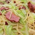 chieぴ's cooksnap of when they made 春キャベツと合鴨のペペロンチーノ.