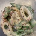 DonAoyama's cooksnap of when they made スナップエンドウのからしマヨネーズ和え.