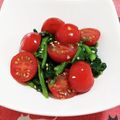クック40IE82☆'s cooksnap of when they made ミニトマトとほうれん草のナムル.