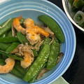 xMARILYNx's cooksnap of when they made スナップえんどうとエビのバター炒め.
